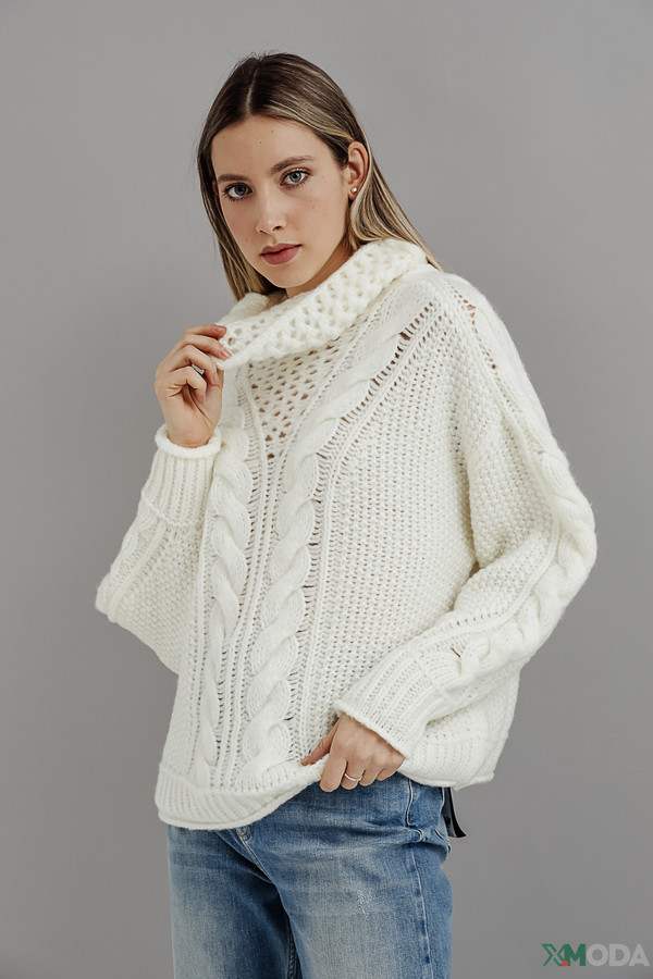 женский пуловер marc cain, белый