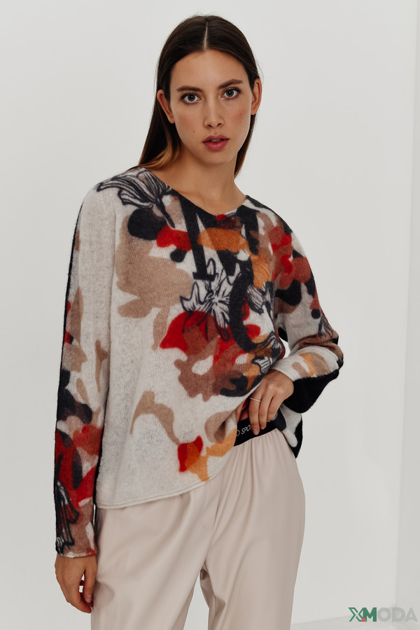 женский пуловер marc cain, разноцветный