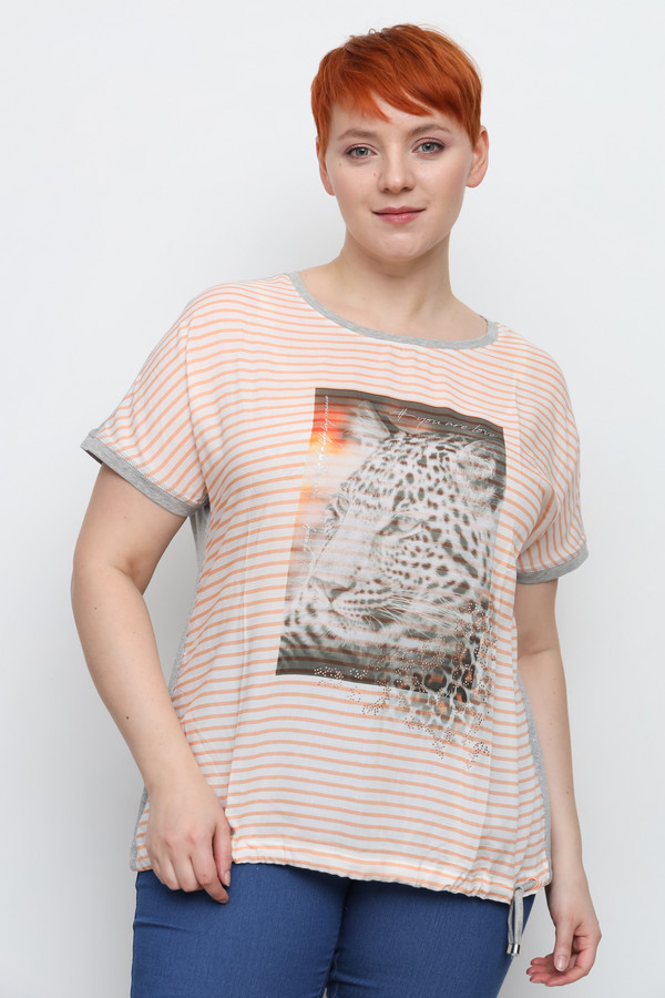 женская футболка frapp, разноцветная