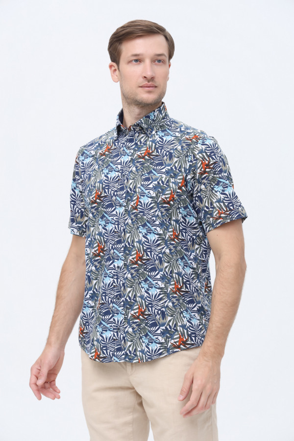 мужская рубашка с коротким рукавом casa moda, разноцветная