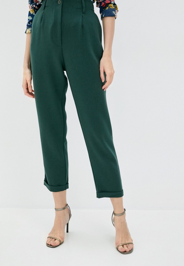 женские повседневные брюки garance paris, зеленые