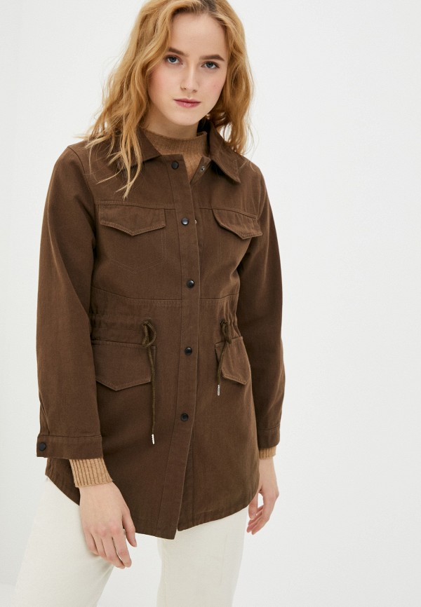 женская куртка moki, коричневая