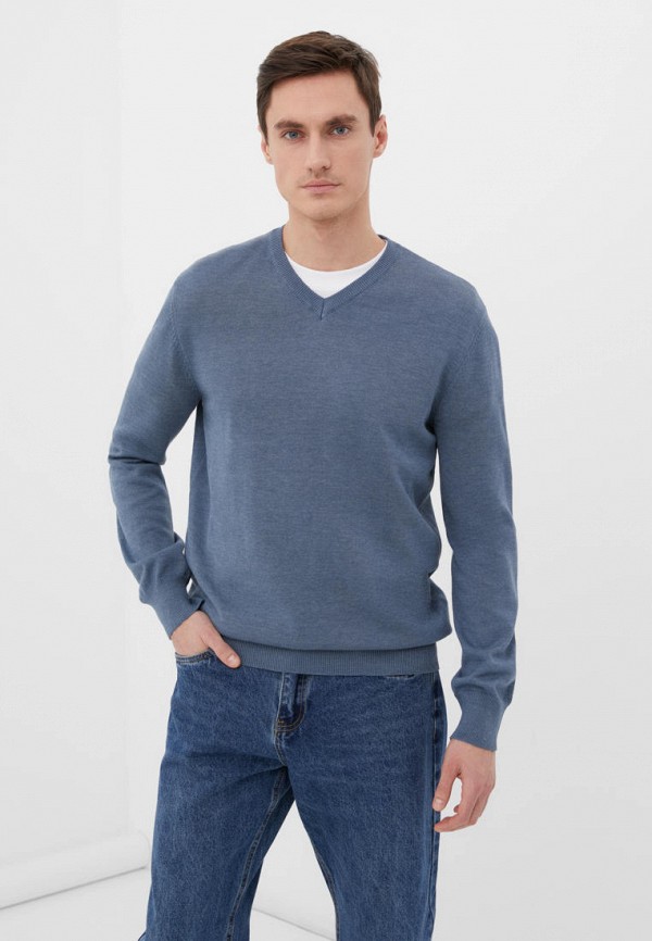 мужской пуловер finn flare, синий