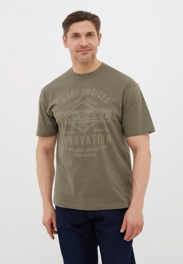 мужская футболка finn flare, зеленая