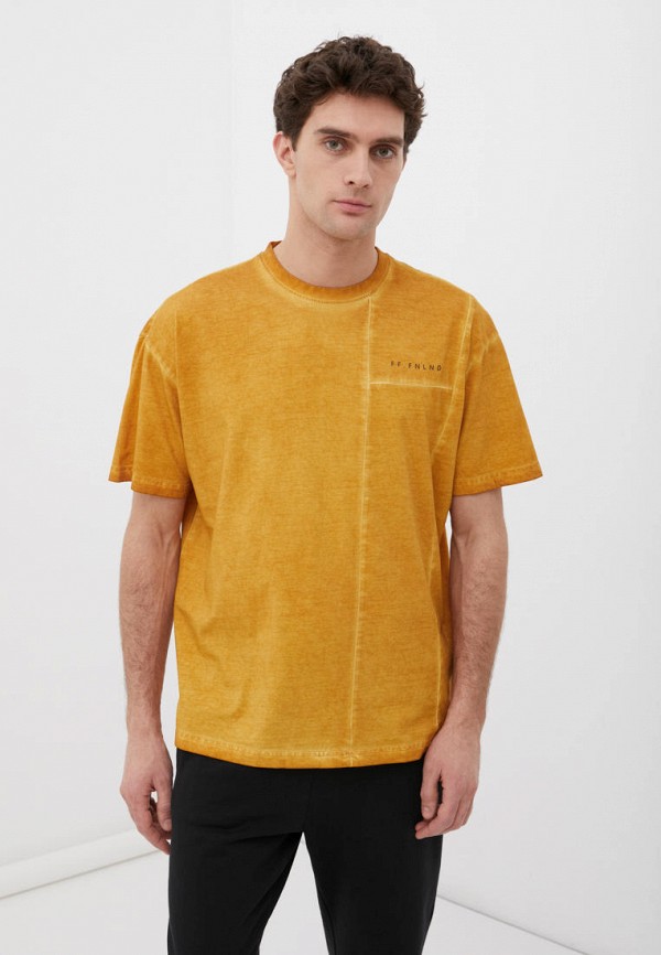 мужская футболка finn flare, коричневая