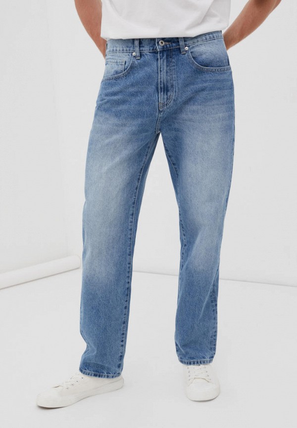 мужские прямые джинсы finn flare, синие
