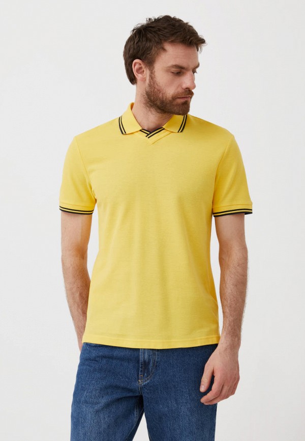 мужская футболка finn flare, желтая