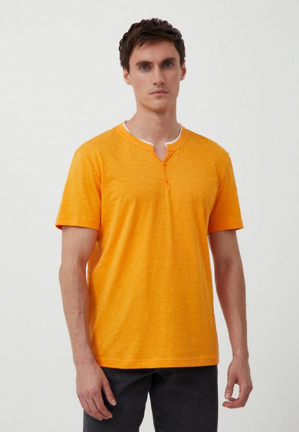 мужская футболка finn flare, оранжевая