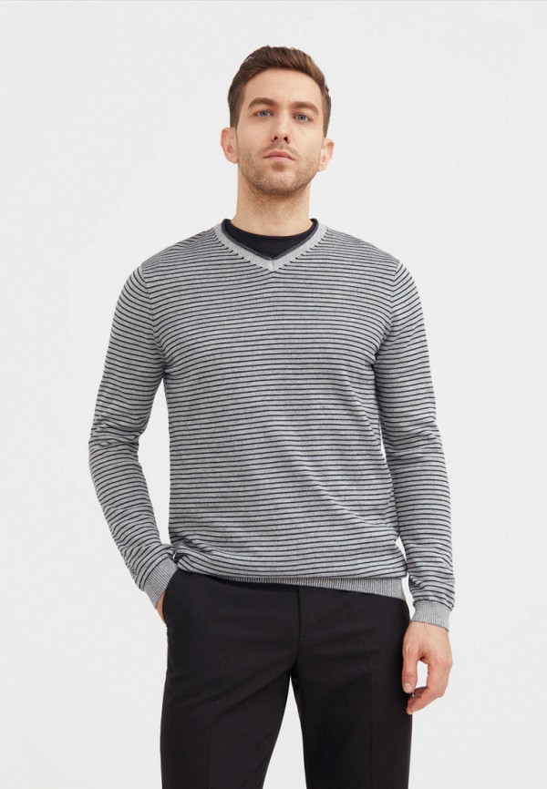 мужской пуловер finn flare, серый