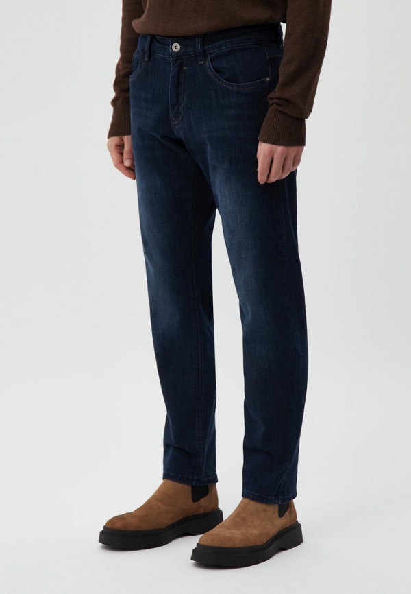 мужские зауженные джинсы finn flare, синие