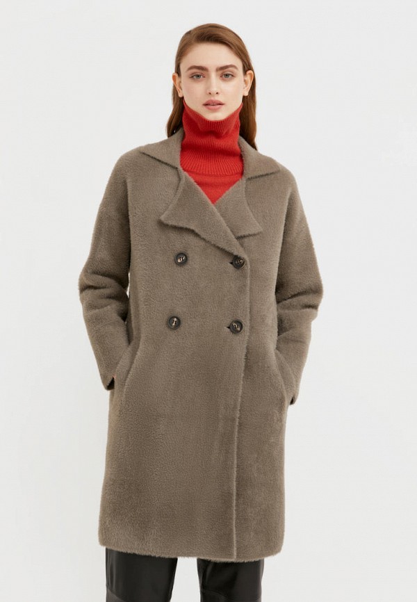 женское пальто finn flare, коричневое