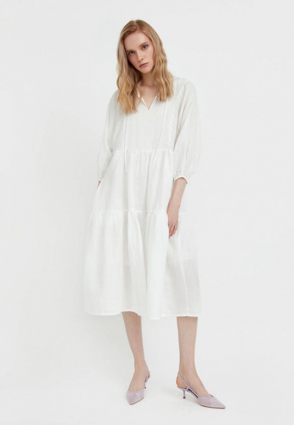 женское повседневные платье finn flare, белое