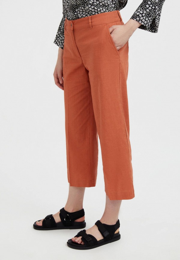 женские прямые брюки finn flare, оранжевые