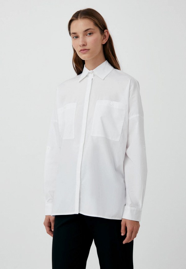 женская рубашка с длинным рукавом finn flare, белая