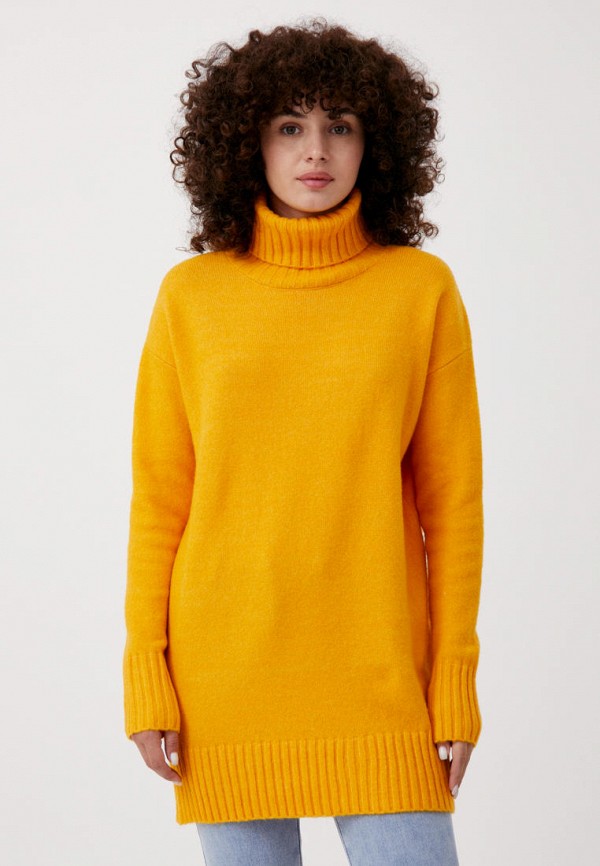 женский свитер finn flare, желтый