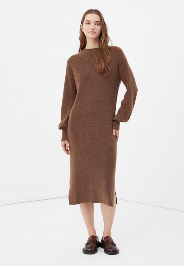 женское платье finn flare, коричневое