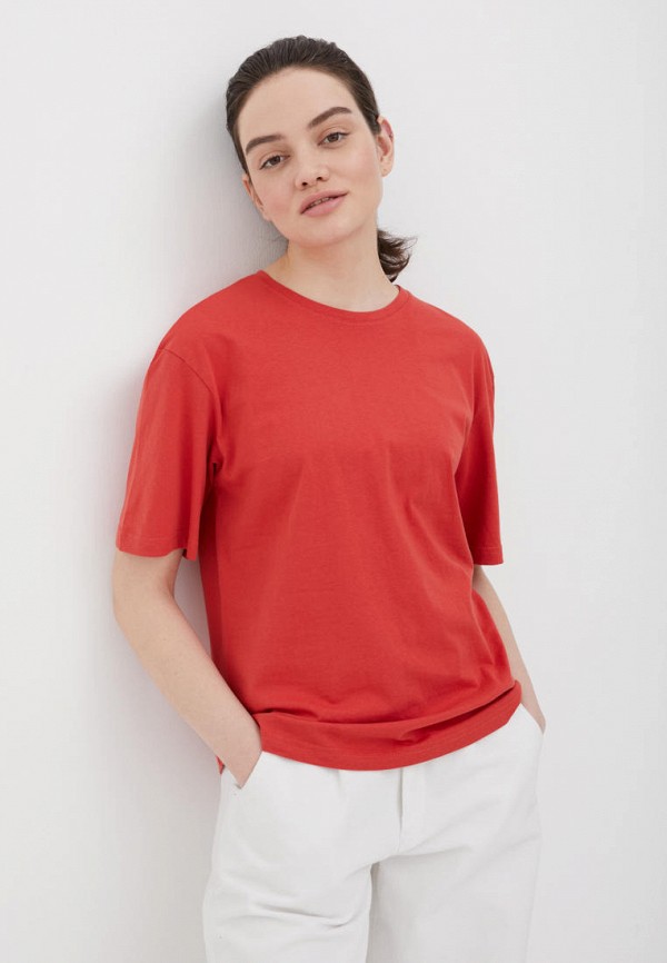 женская футболка finn flare, красная