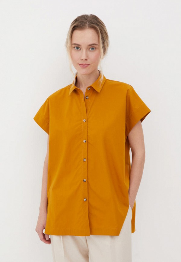 женская блузка finn flare, оранжевая