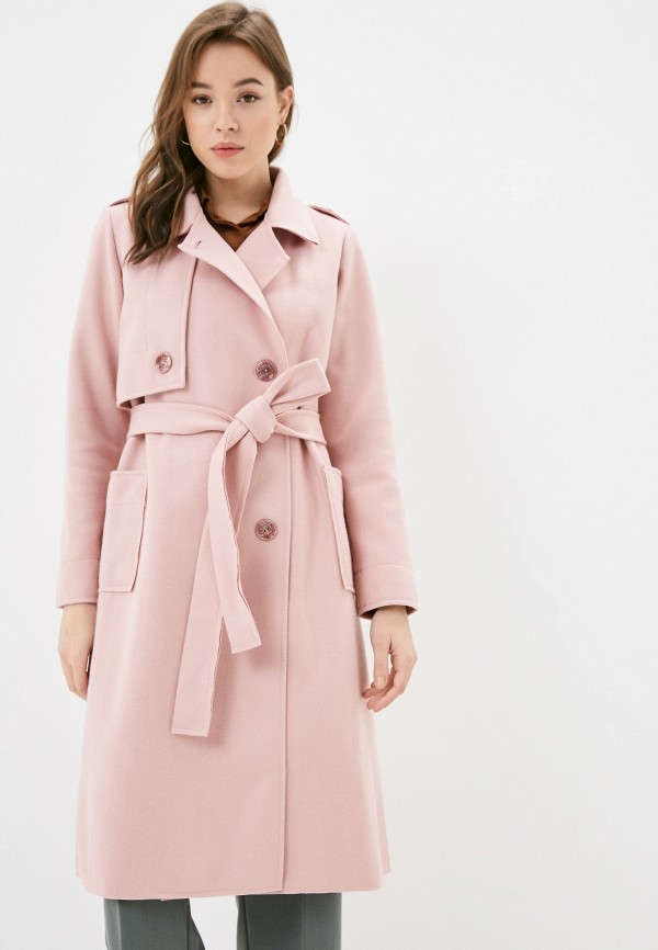 женское пальто moki, розовое