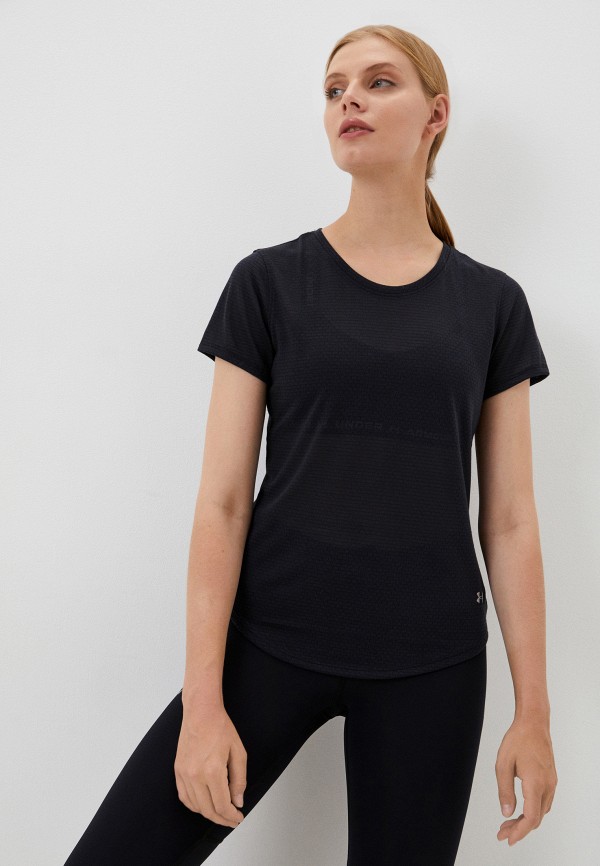 женская футболка under armour, черная