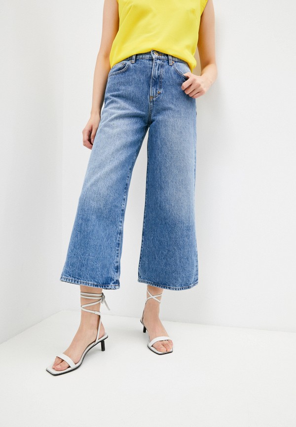 женские джинсы клеш french connection, синие