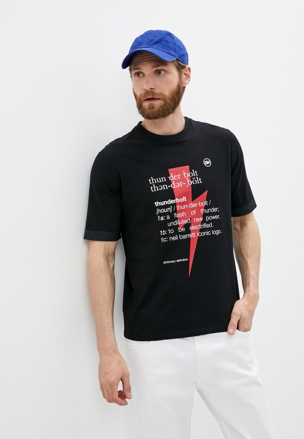 мужская футболка neil barrett, черная