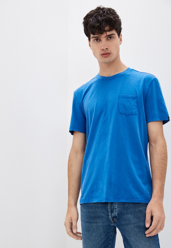 мужская футболка с коротким рукавом guess by marciano, синяя