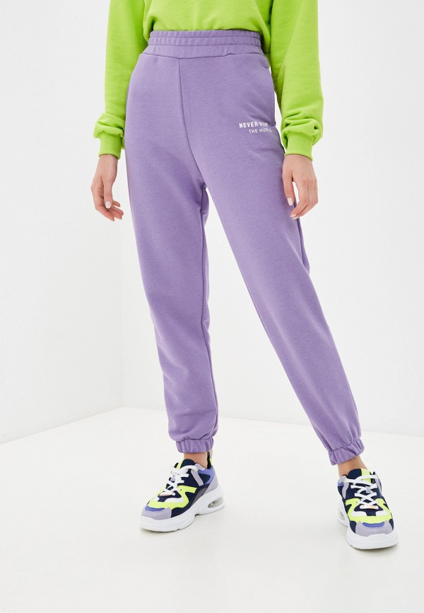 женские спортивные брюки b.style, фиолетовые