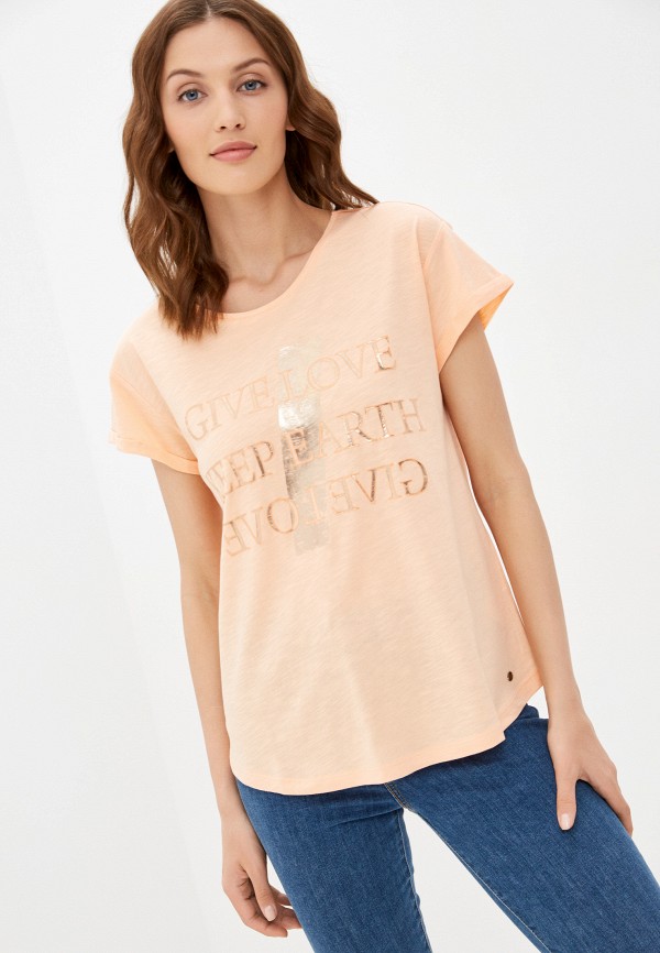 женская футболка betty & co, оранжевая