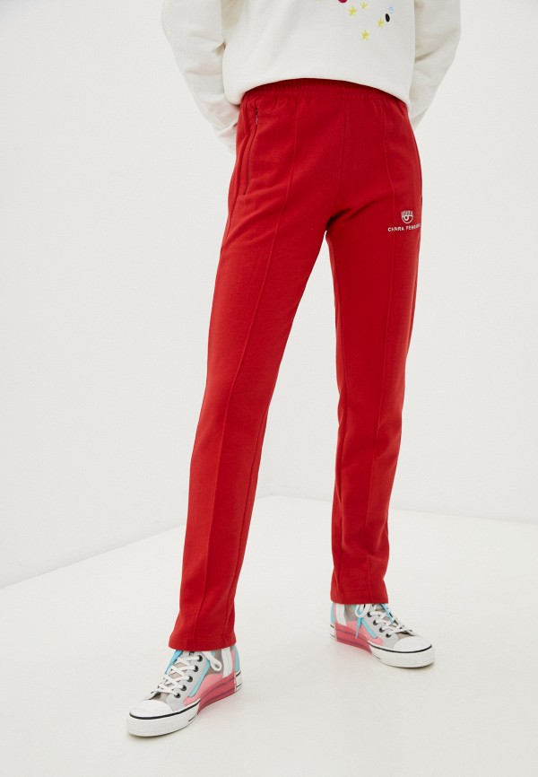 женские спортивные брюки chiara ferragni, красные