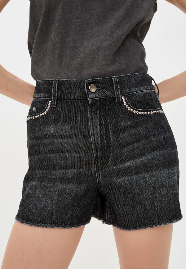 женские джинсовые шорты karl lagerfeld denim, черные