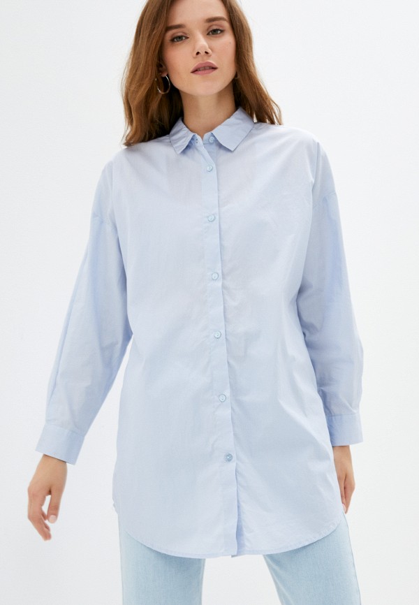 женская рубашка с длинным рукавом tiffosi, голубая