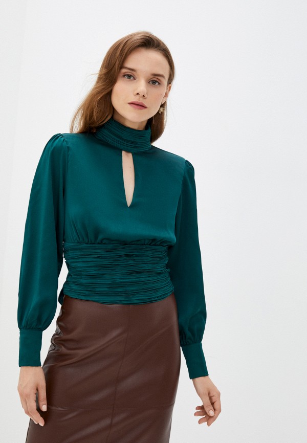 женская блузка zibi london, зеленая