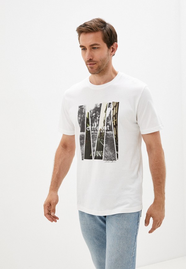 мужская футболка с коротким рукавом selected homme, белая