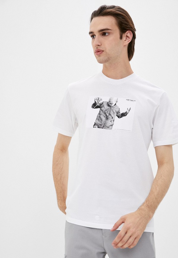 мужская футболка с коротким рукавом carhartt wip, белая
