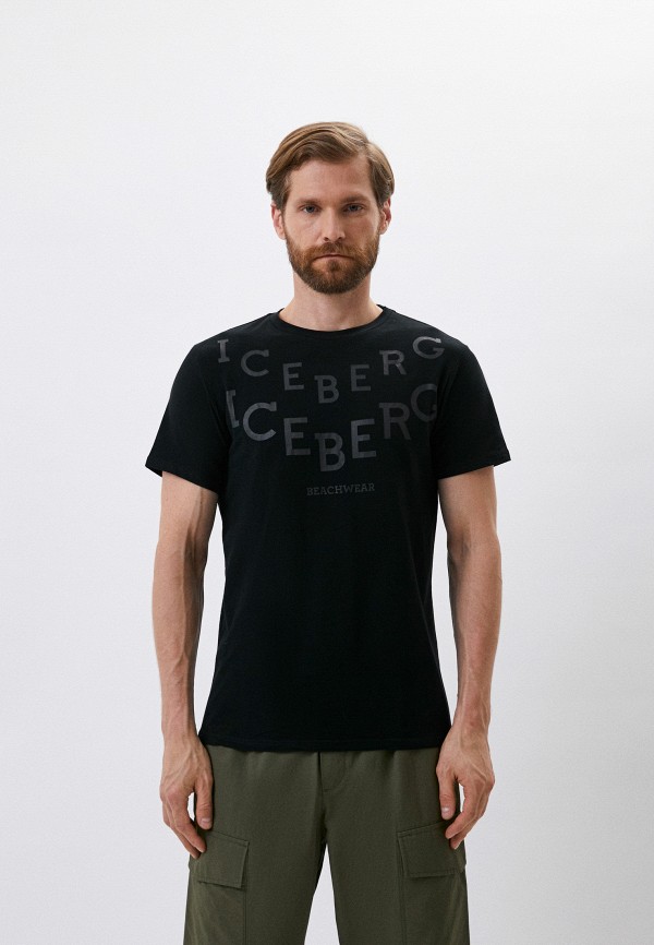 мужская футболка iceberg, черная