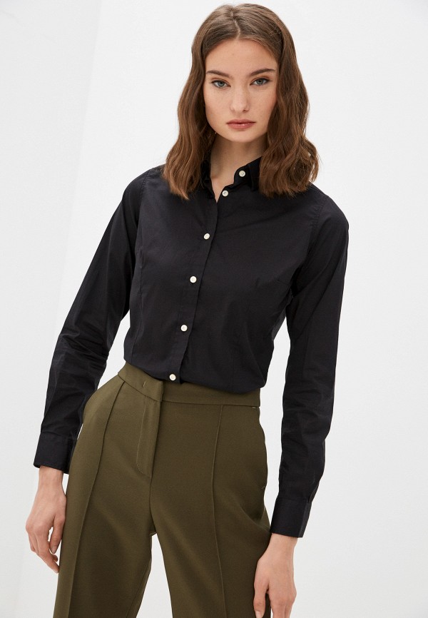 женская рубашка с длинным рукавом basics & more, черная