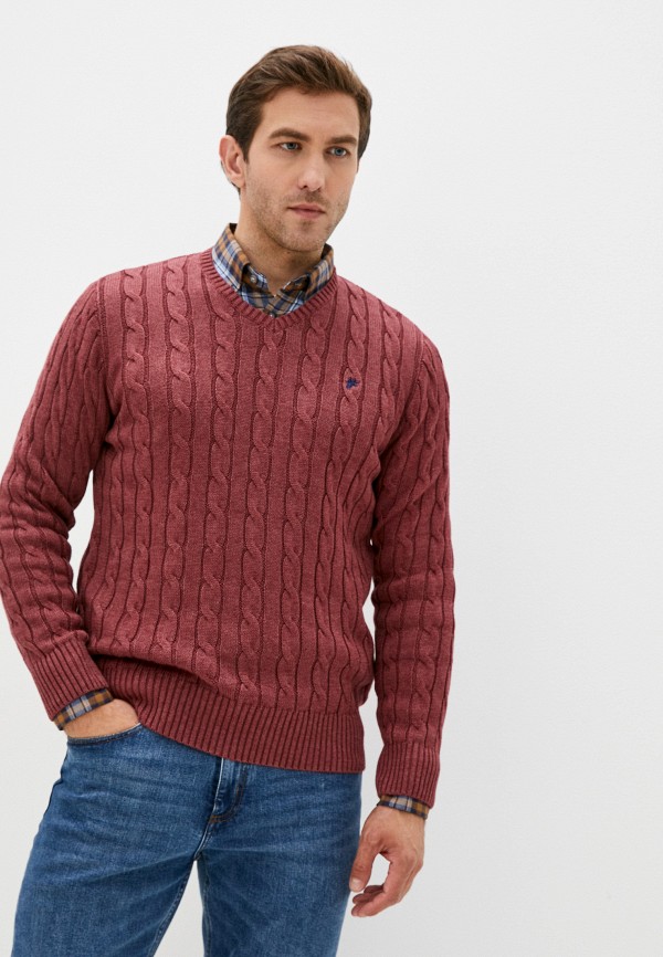 мужской пуловер denim culture, бордовый