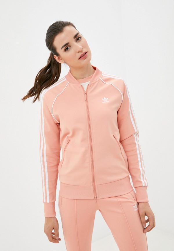 женская олимпийка adidas, розовая