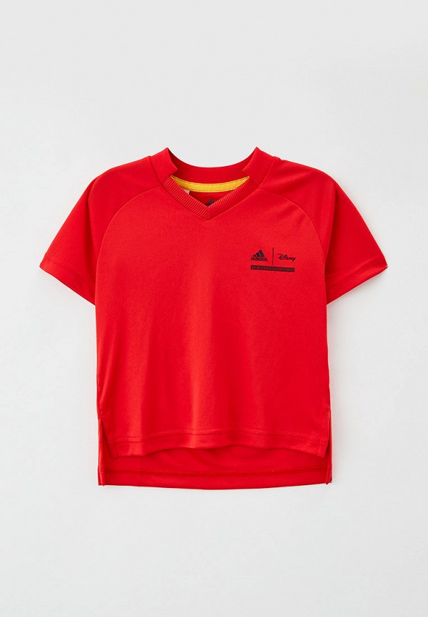 футболка adidas для девочки, красная