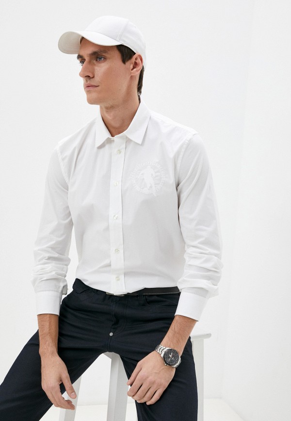 мужская рубашка с длинным рукавом bikkembergs, белая