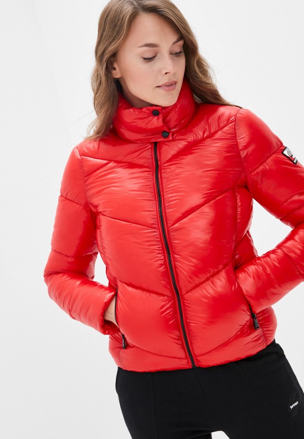 женская куртка superdry, красная