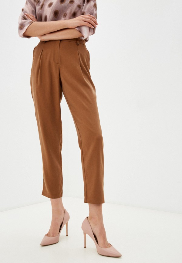 женские прямые брюки betty & co, коричневые