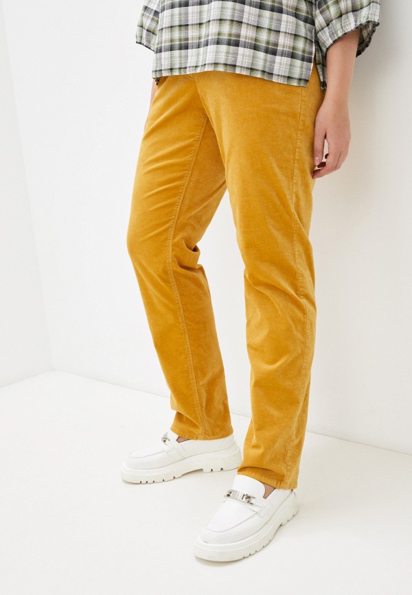 женские прямые брюки gerry weber, желтые