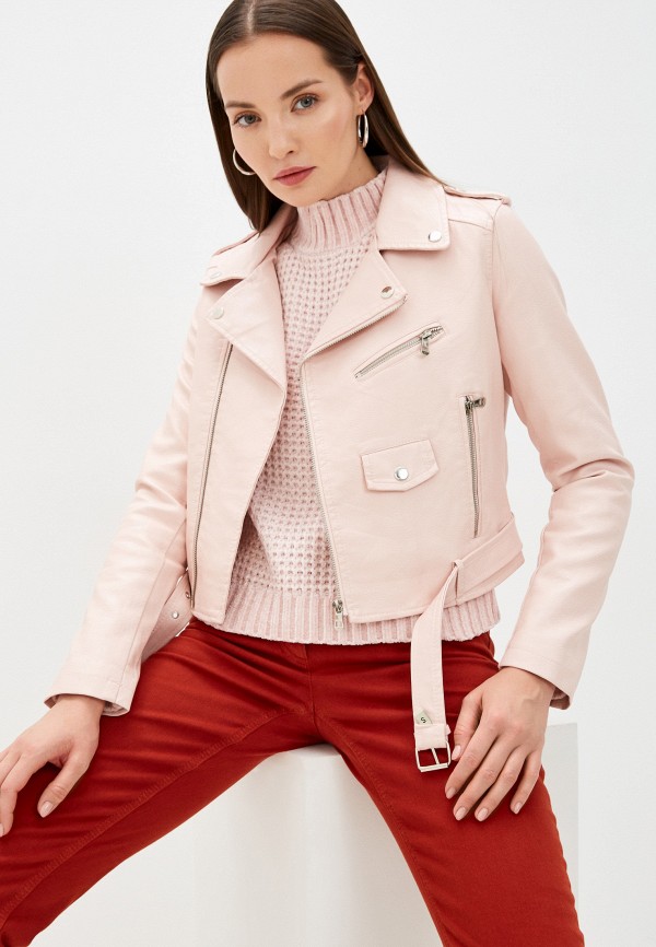 женская куртка softy, розовая