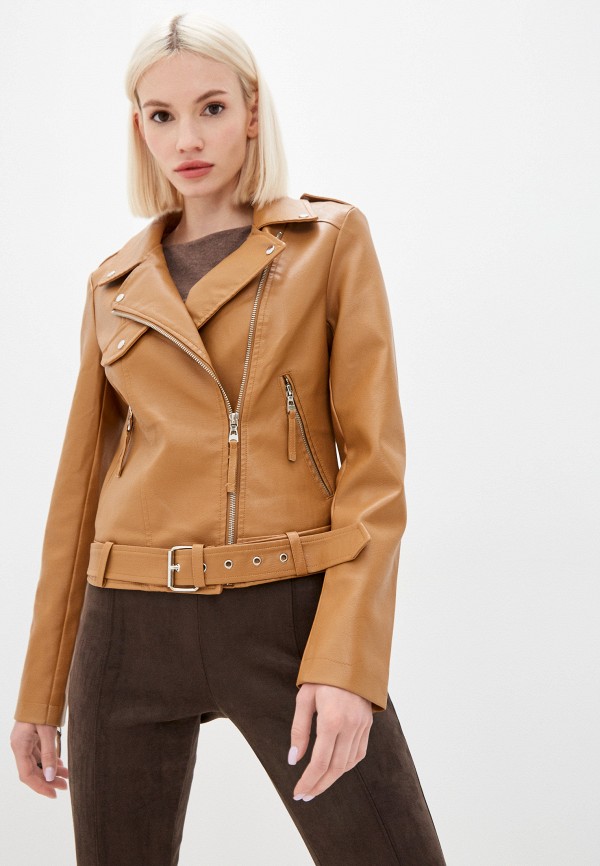 женская куртка softy, коричневая