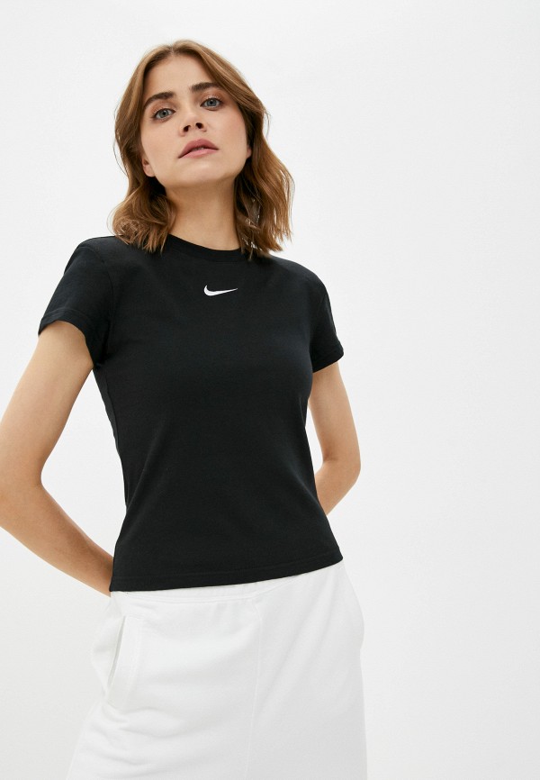 женская спортивные футболка nike, черная