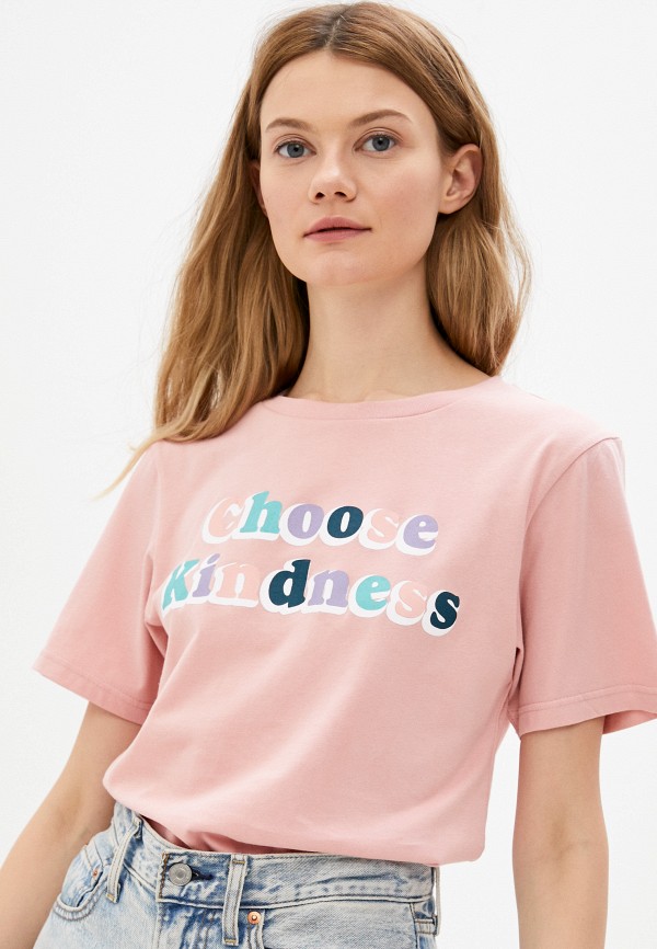 женская футболка weekend vibes, розовая