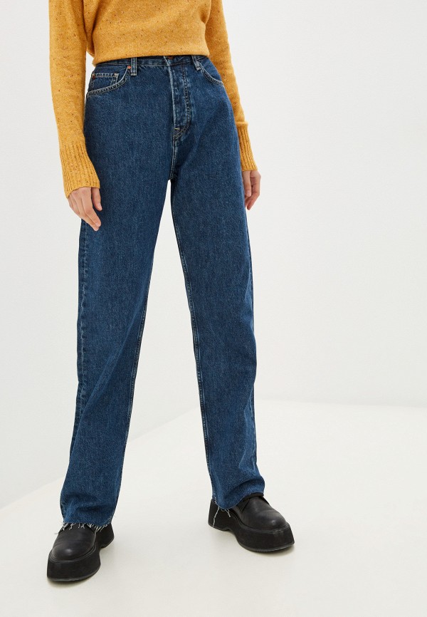 женские прямые джинсы pepe jeans london, синие