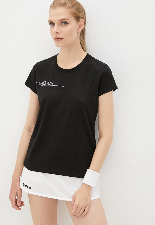женская спортивные футболка wilson, черная